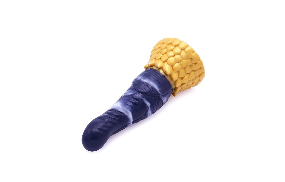 Dildo Monstar Fantasy Beast Goldblau 21,5 cm | Medizinisches Silikon