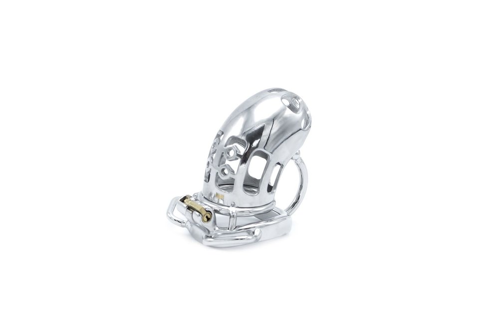 Steel Chastity Cage with Belt & Ball Separator – Strong & Secure