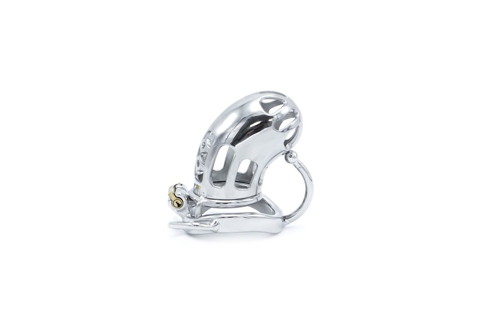 Steel Chastity Cage with Belt & Ball Separator – Strong & Secure