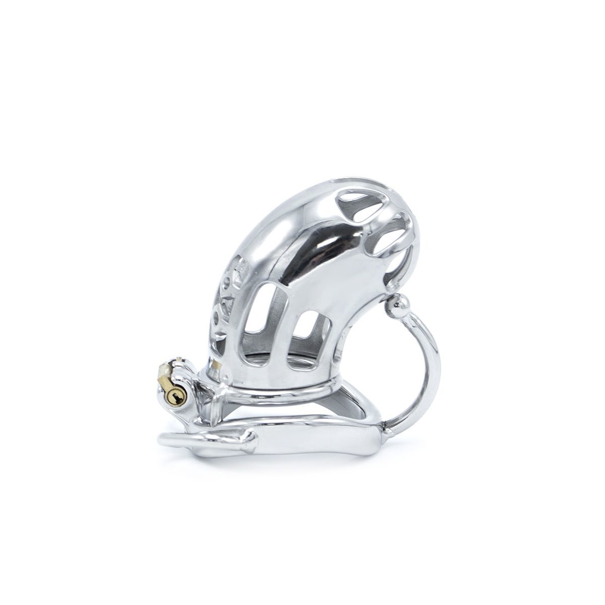 Steel Chastity Cage with Belt & Ball Separator – Strong & Secure