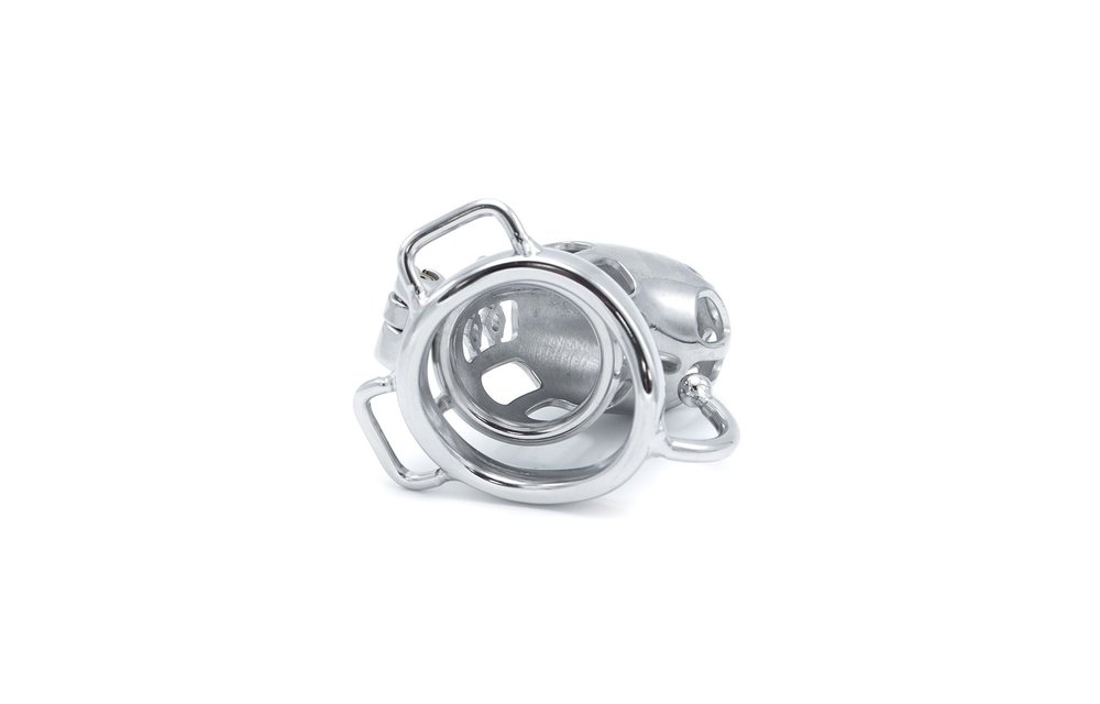Steel Chastity Cage with Belt & Ball Separator – Strong & Secure