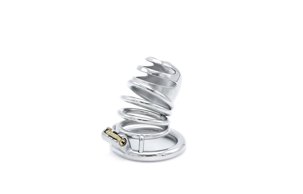 Modern stainless steel chastity device | 65 mm closure