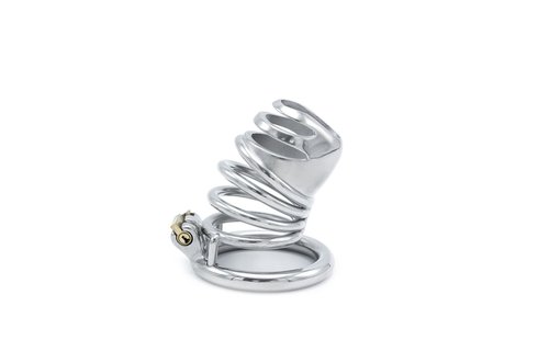 Modern stainless steel chastity device | 65 mm closure