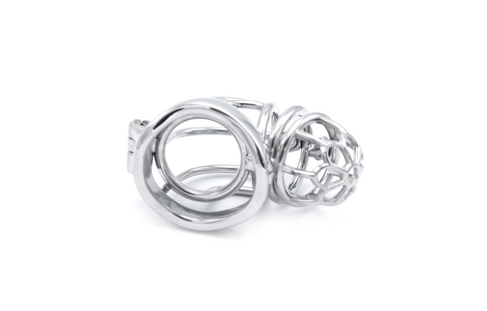 Keuschheitsgerät Curve Torture | Edelstahl-BDSM-Käfig