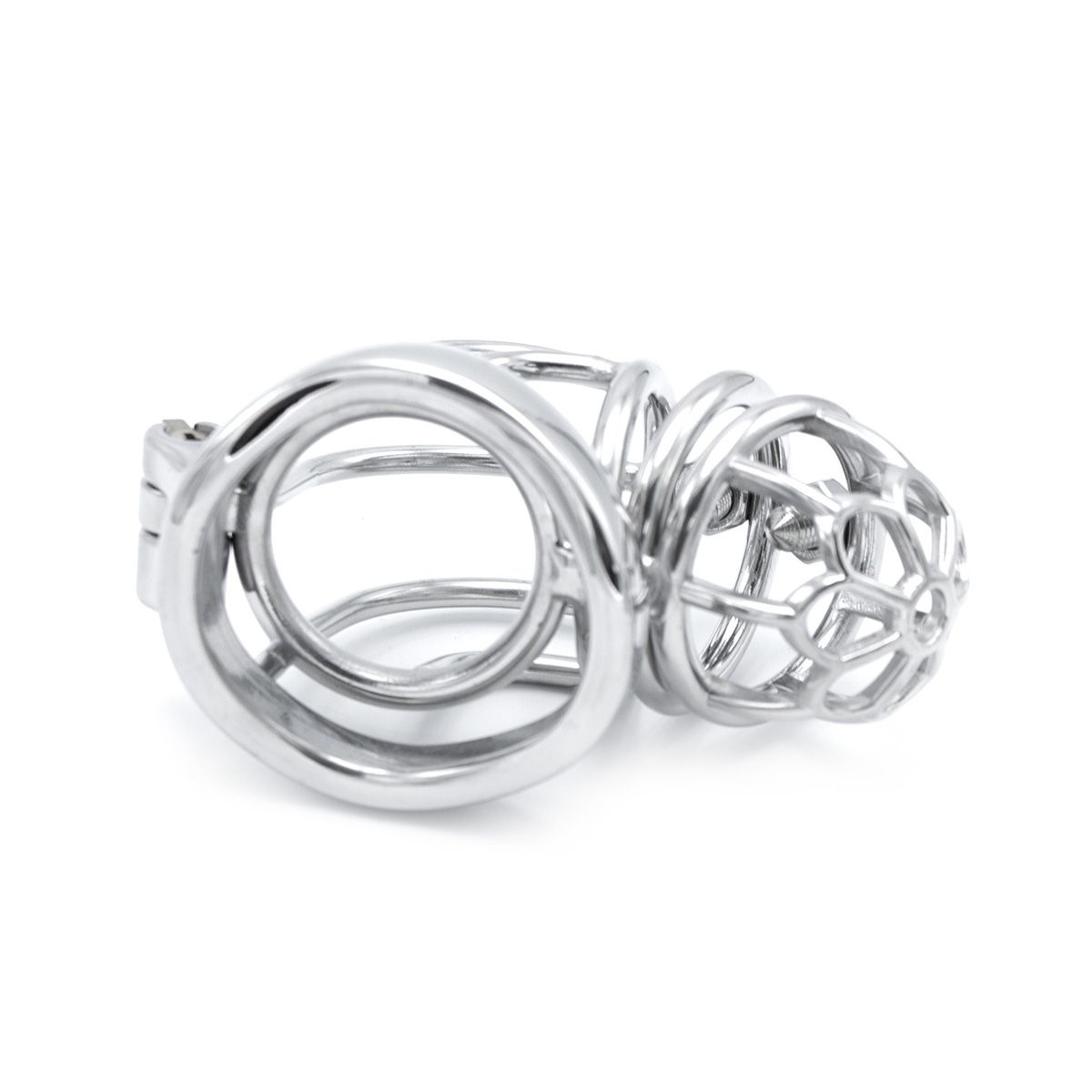 Keuschheitsgerät Curve Torture | Edelstahl-BDSM-Käfig