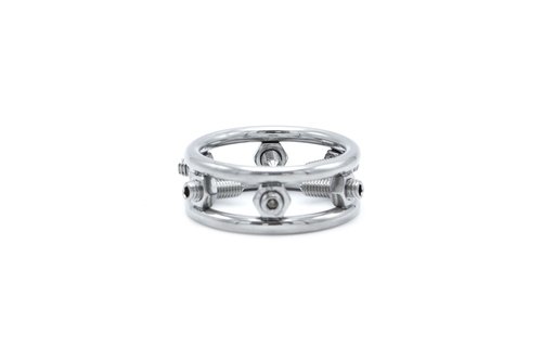 Eichel-Cockring mit Spikes | Stahl-Schmerzring für Wagemutige