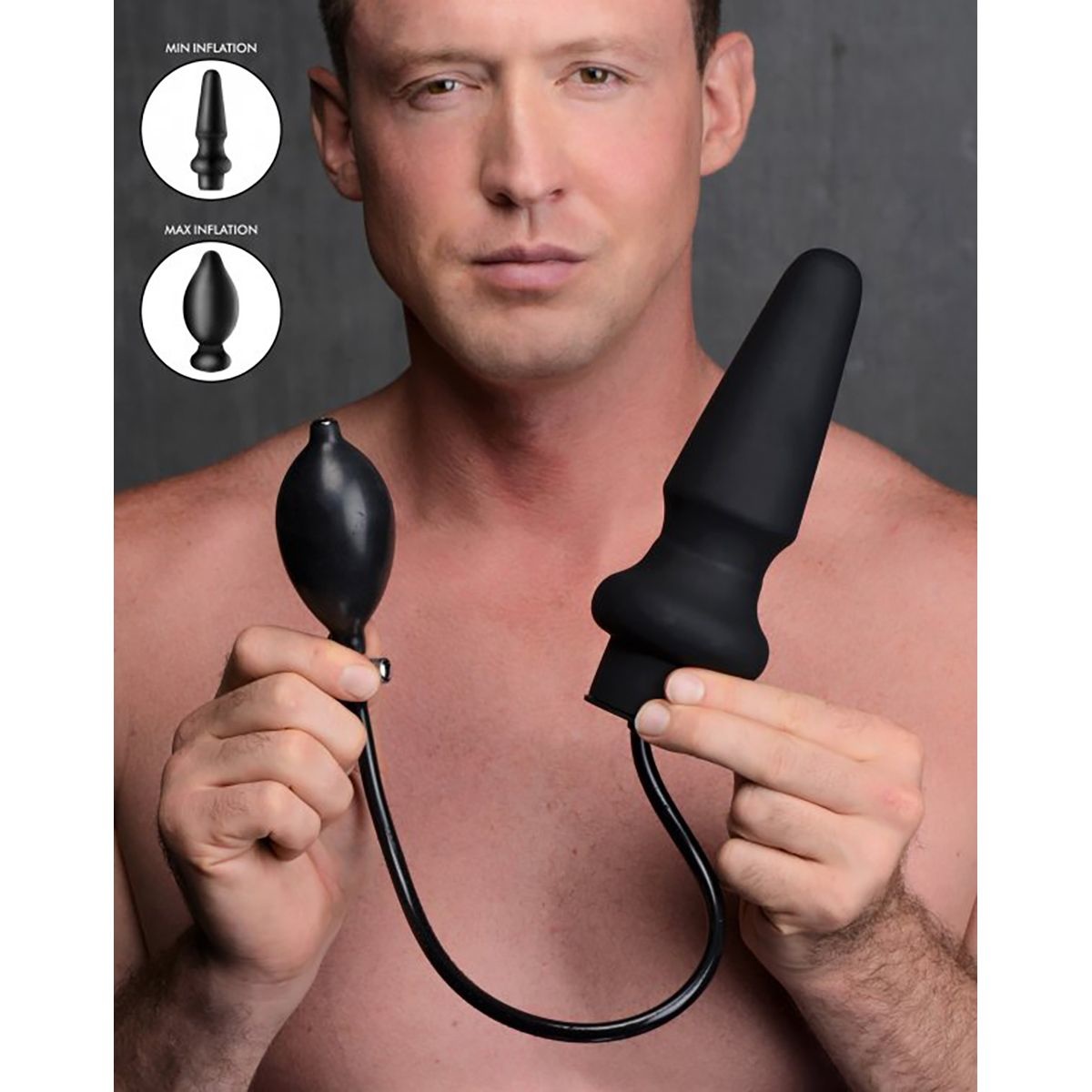 Opblaasbare Buttplug Silicone Ass-Pand 19,5 cm | Comfort & Plezier