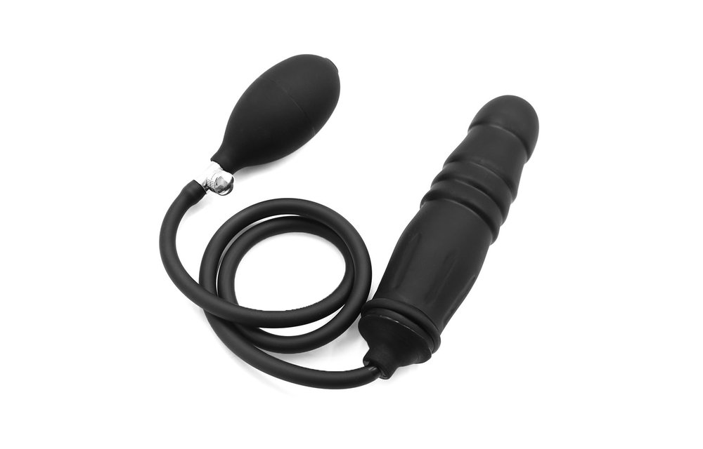 Aufblasbarer Dildo 15 cm | Große gerippte Ringe & wasserdicht
