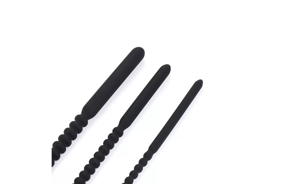 Siliconen Urethrale Soundset Schroefdraad – 3 Maten Set