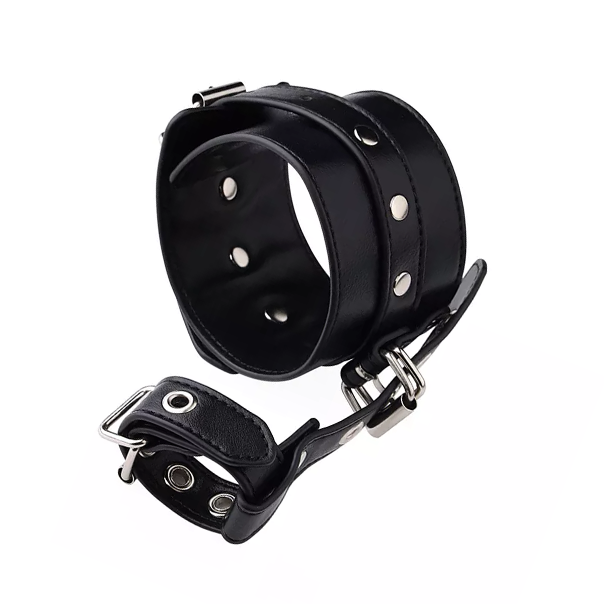 Single Handcuff & Thumb Lock made of PU leather – Hands rendered useless