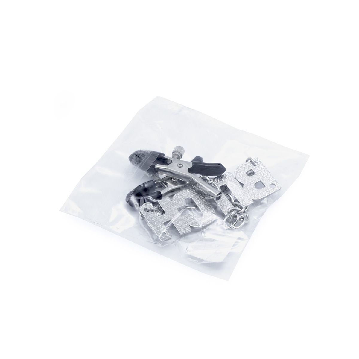 Nipple Clamps BITCH with Name Tag - Adjustable Pressure & Comfort