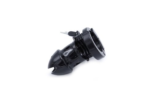 Adjustable Black Chastity Device made of Lightweight Plastic