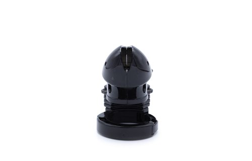 Adjustable Black Chastity Device made of Lightweight Plastic