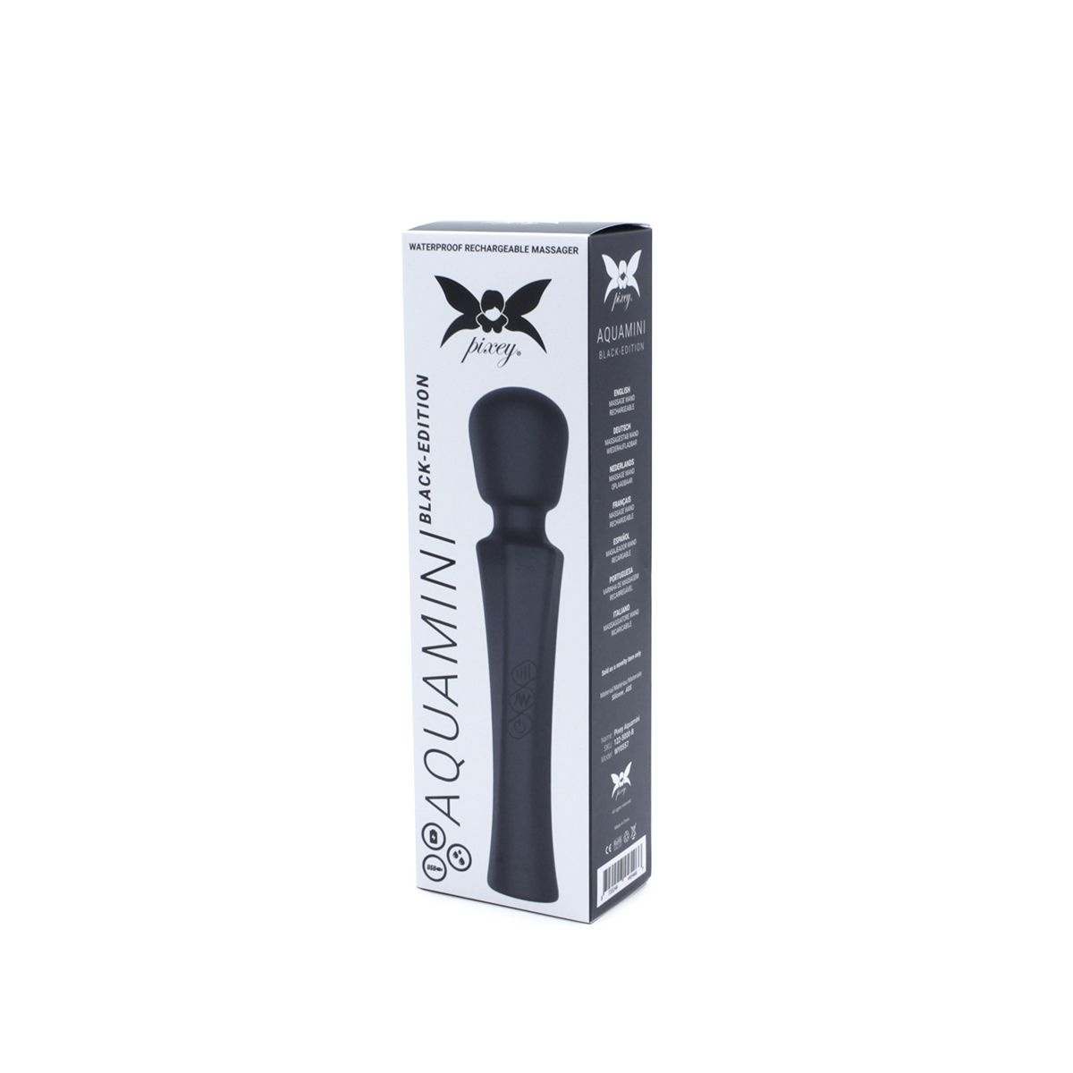 Wand Vibrator Pixey Aquamini - Black Edition