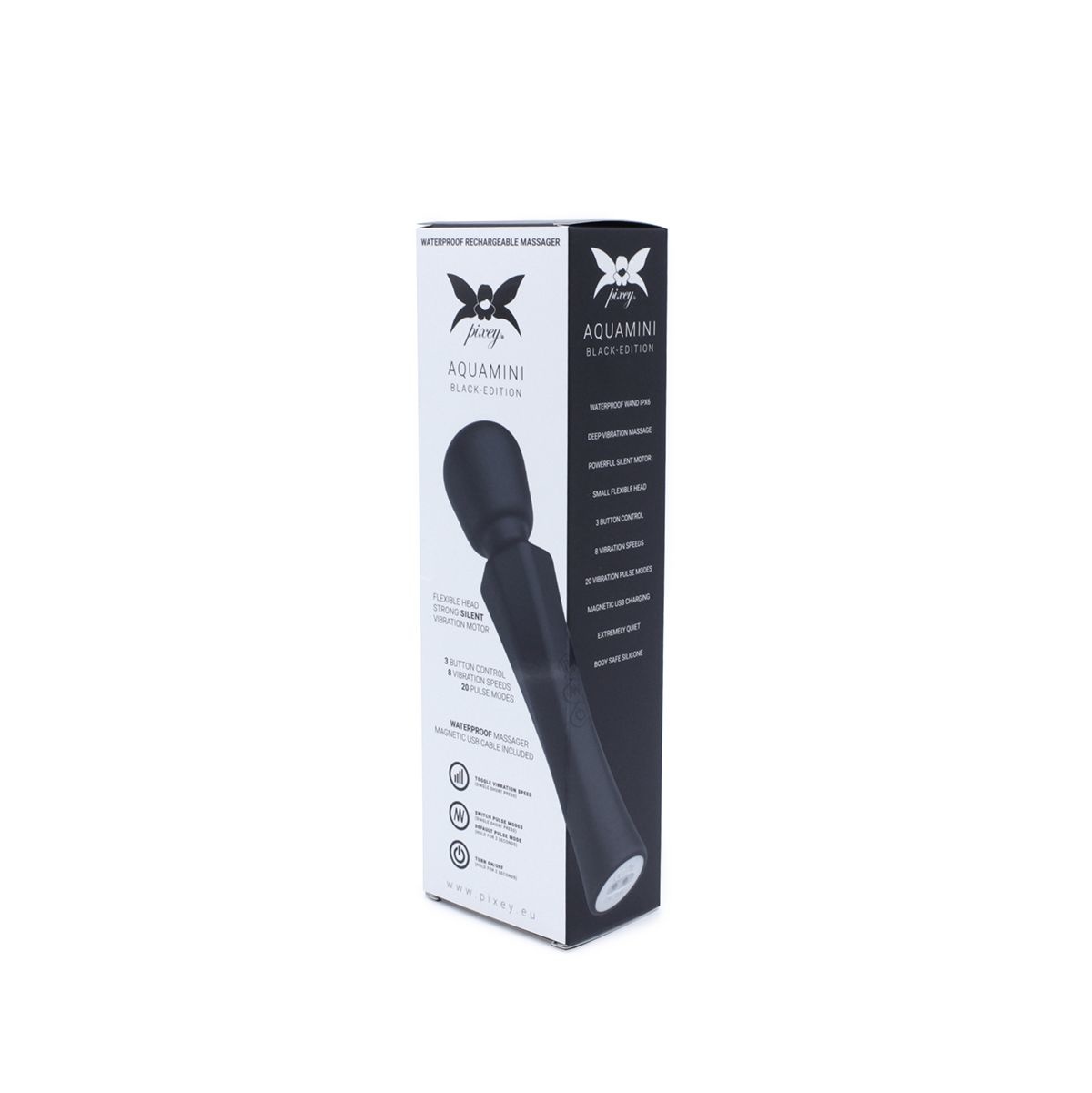 Pixey Aquamini Wand Vibrator - Stil, Flexibel & Waterdicht