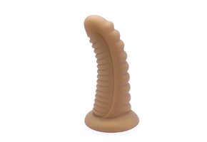 Dildo Geribbelde Penis Glanzend Goud