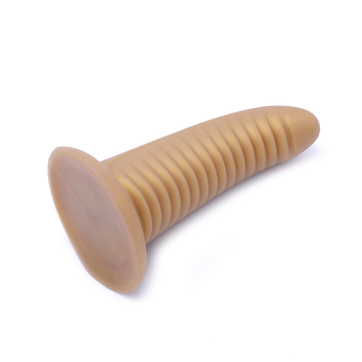 Dildo Geribbelde Penis Glanzend Goud 20-30 cm | Hoogwaardig