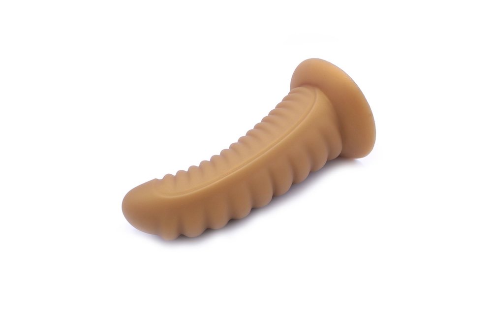 Dildo Geribbelde Penis Glanzend Goud 20-30 cm | Hoogwaardig