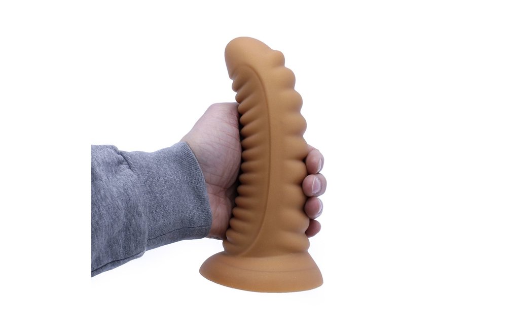 Dildo Geribbelde Penis Glanzend Goud 20-30 cm | Hoogwaardig