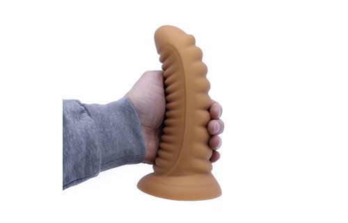 Dildo Geribbelde Penis Glanzend Goud 20-30 cm | Hoogwaardig
