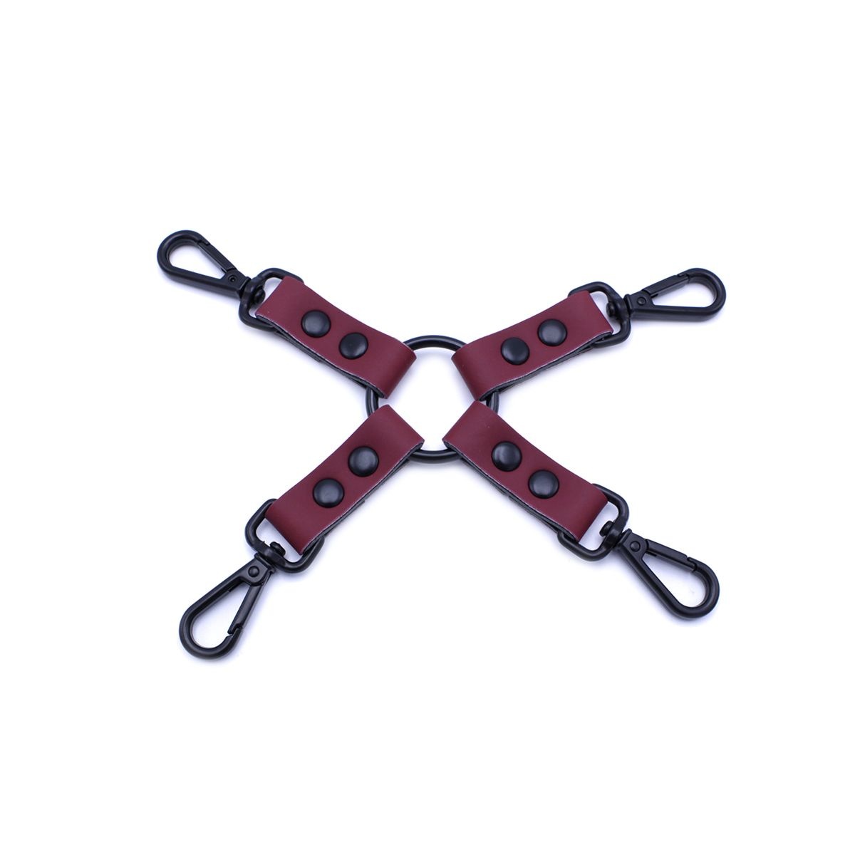 Luxuriöses bordeauxrotes Bondage-Set mit komplettem BDSM-Koffer