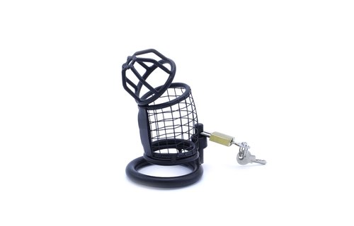 Black Squares Chastity Cage - Safe & Comfortable
