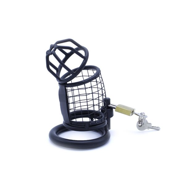 Black Squares Chastity Cage - Safe & Comfortable