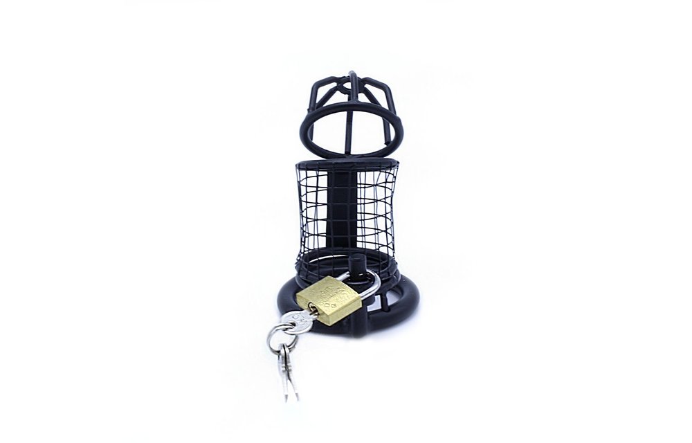 Black Squares Chastity Cage - Safe & Comfortable