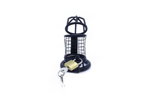 Black Squares Chastity Cage - Safe & Comfortable