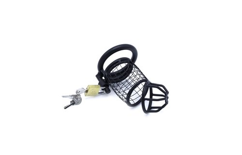 Chastity Cage Squares Black