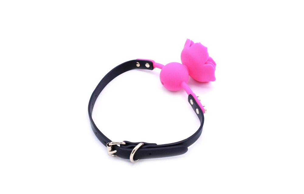 Gag With Rose Silicone