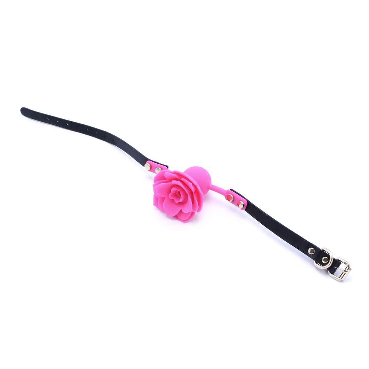 Silicone Rose Gag adjustable | Vegan PVC straps