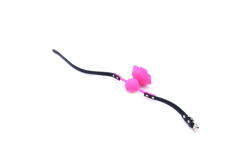 Silicone Rose Gag adjustable | Vegan PVC straps
