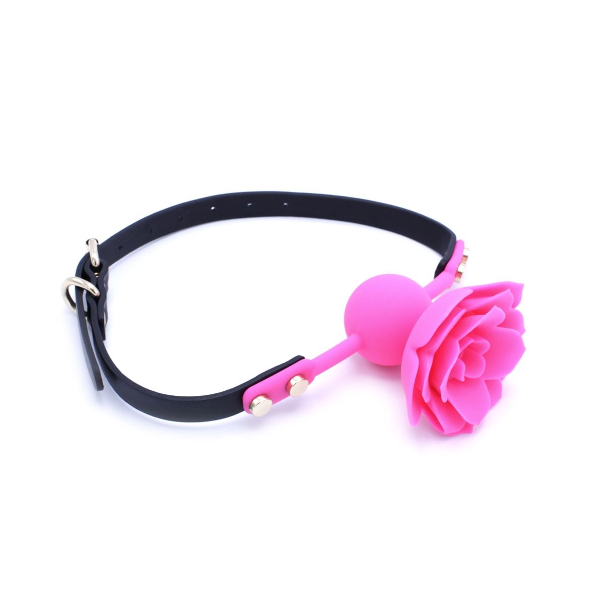 Silicone Rose Gag adjustable | Vegan PVC straps