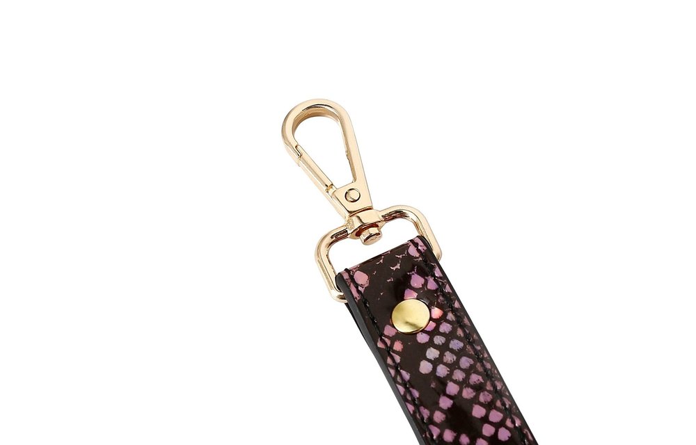 Handboeien Reptielen Print Goud Roze | Veganistisch PVC Leder