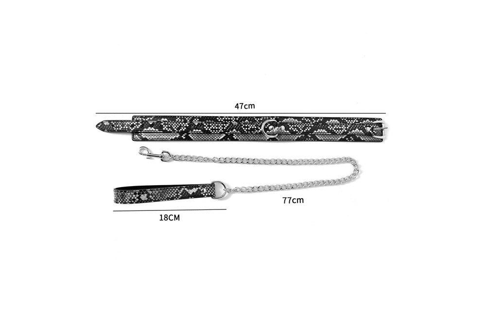 Collar Reptiles Print Silver