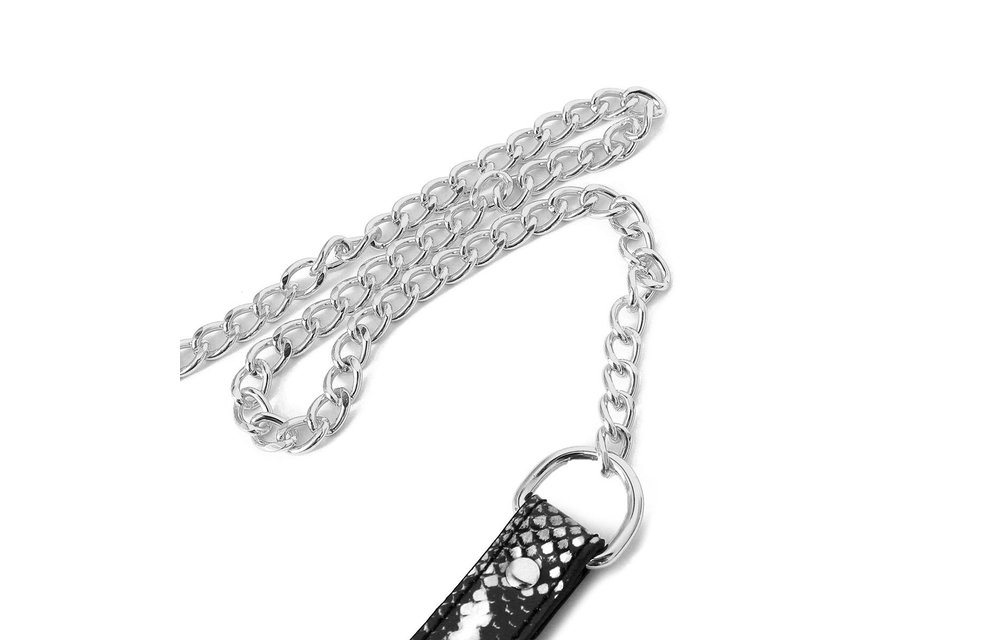 Collar Reptiles Print Silver