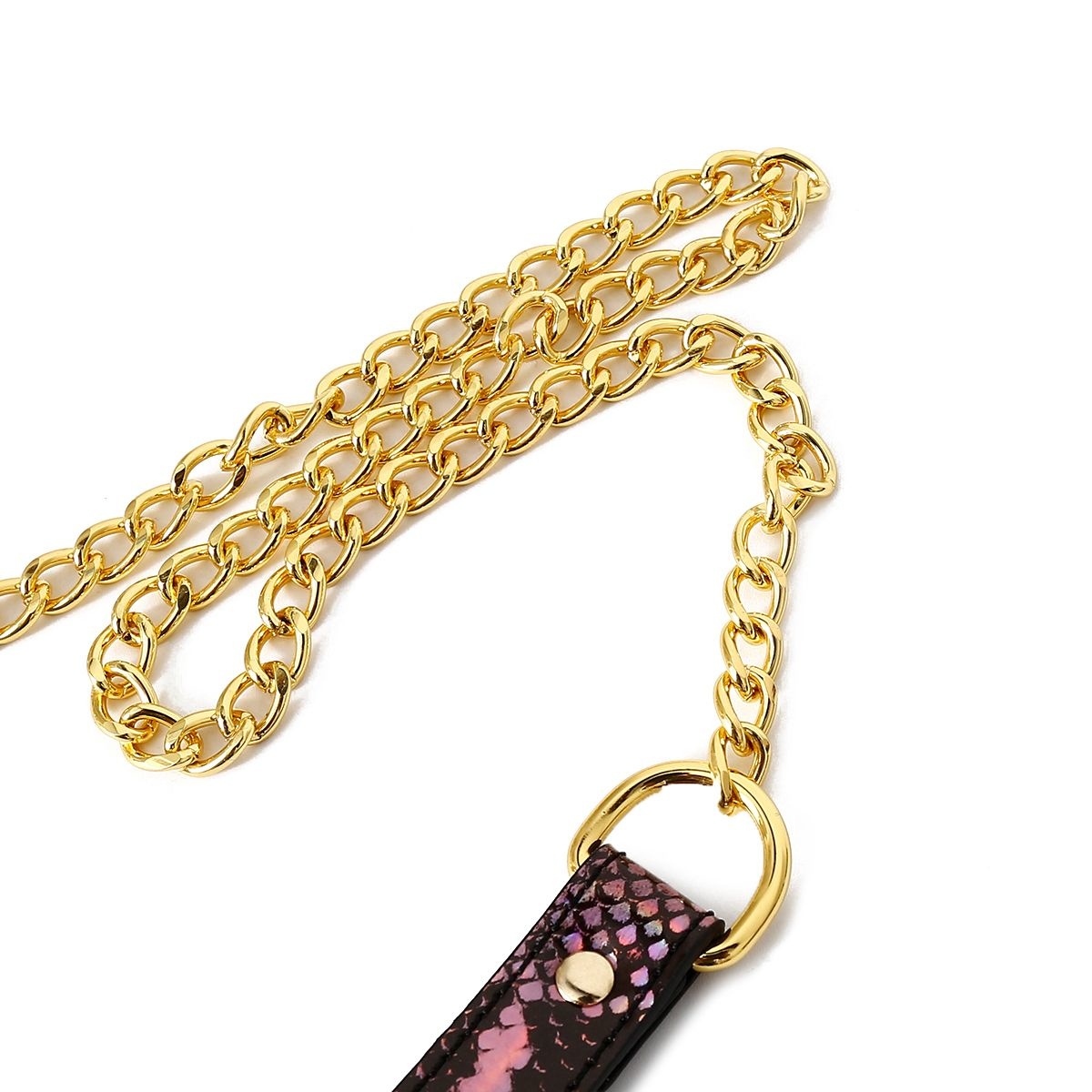 Collar Reptiles Print Gold