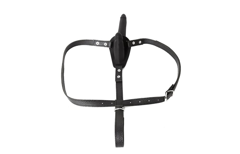 Double Penis Harness | Silicone Dildos & Vegan Leather Strap
