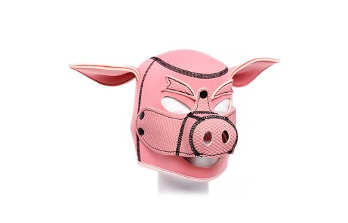 Neopren-BDSM-Kapuze „Piggy“ – Bequeme und atmungsaktive Maske