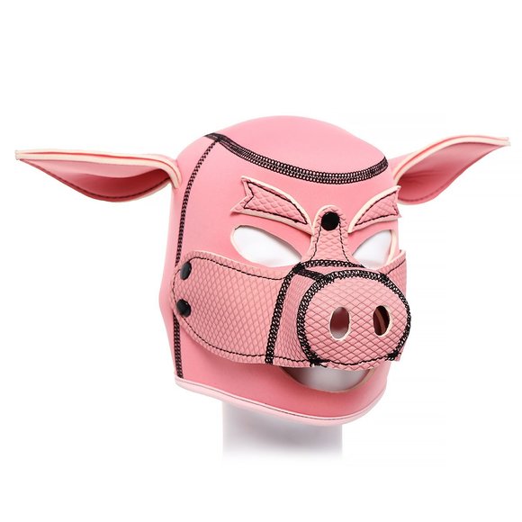Neopren-BDSM-Kapuze „Piggy“ – Bequeme und atmungsaktive Maske