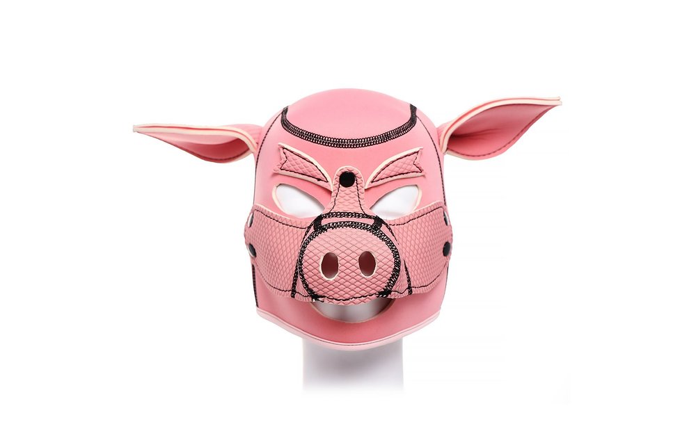 Neopren-BDSM-Kapuze „Piggy“ – Bequeme und atmungsaktive Maske