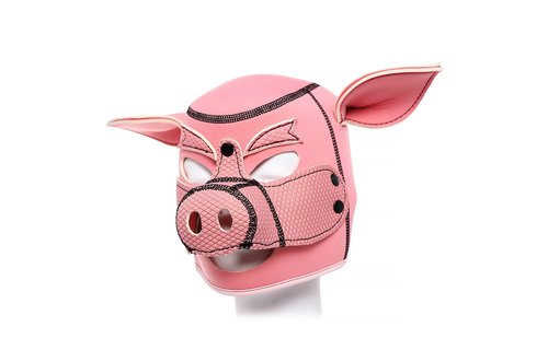 Neopren-BDSM-Kapuze „Piggy“ – Bequeme und atmungsaktive Maske