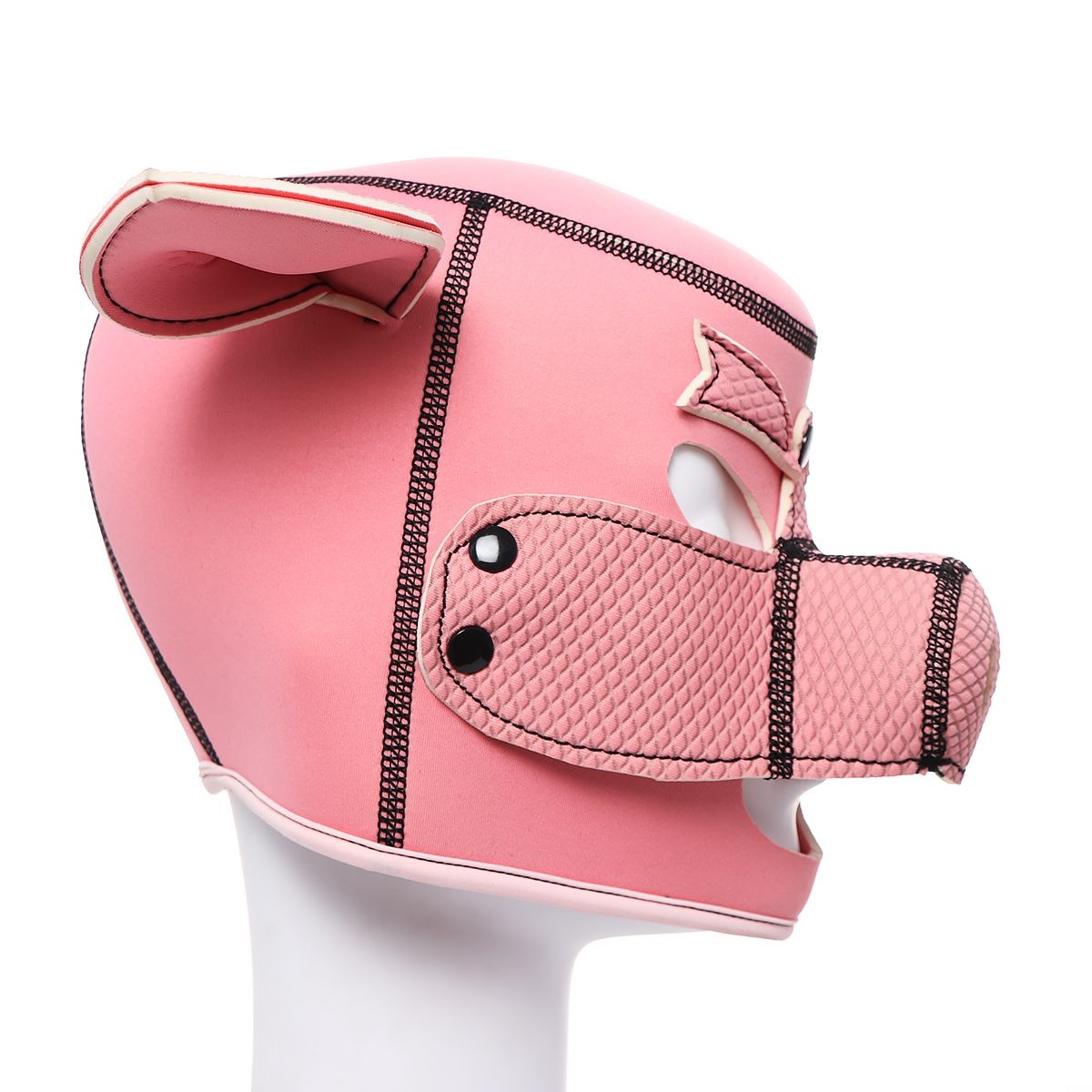 Neopren-BDSM-Kapuze „Piggy“ – Bequeme und atmungsaktive Maske