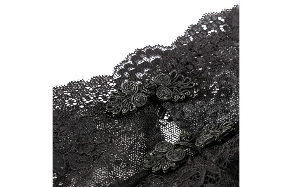 Black Lace Headstocking Mask – Comfortable & BDSM Safe