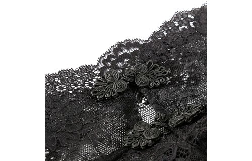 Black Lace Headstocking Mask – Comfortable & BDSM Safe