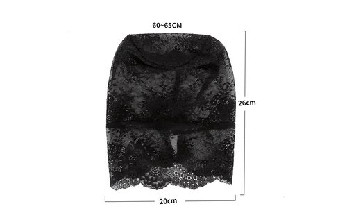 Black Lace Headstocking Mask – Comfortable & BDSM Safe