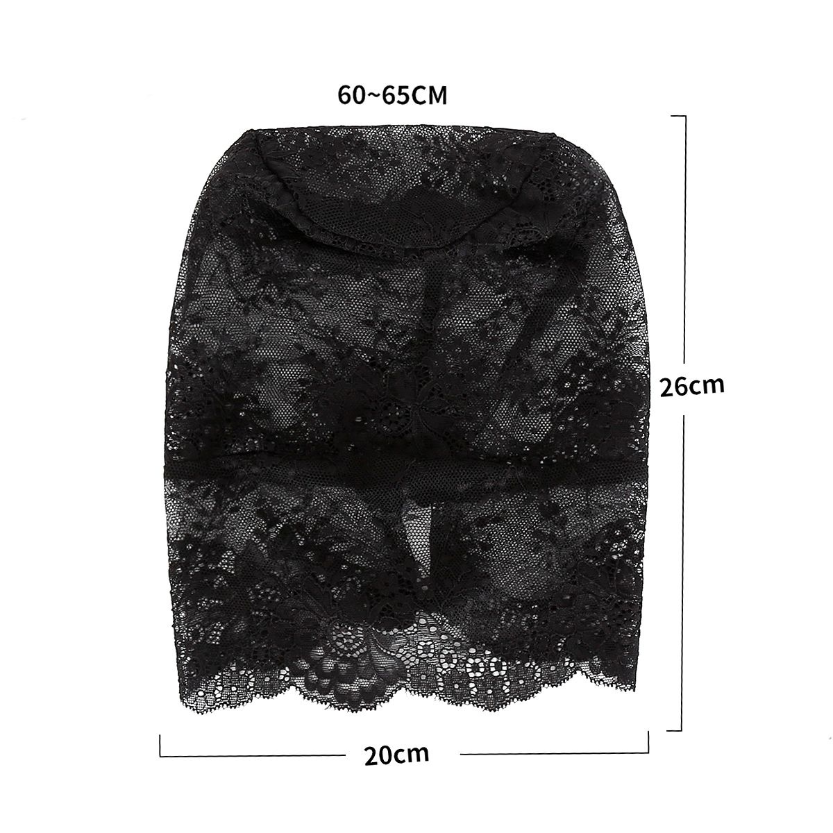 Zwart Kanten Hoofdkousenmasker – Comfortabel & BDSM Veilig