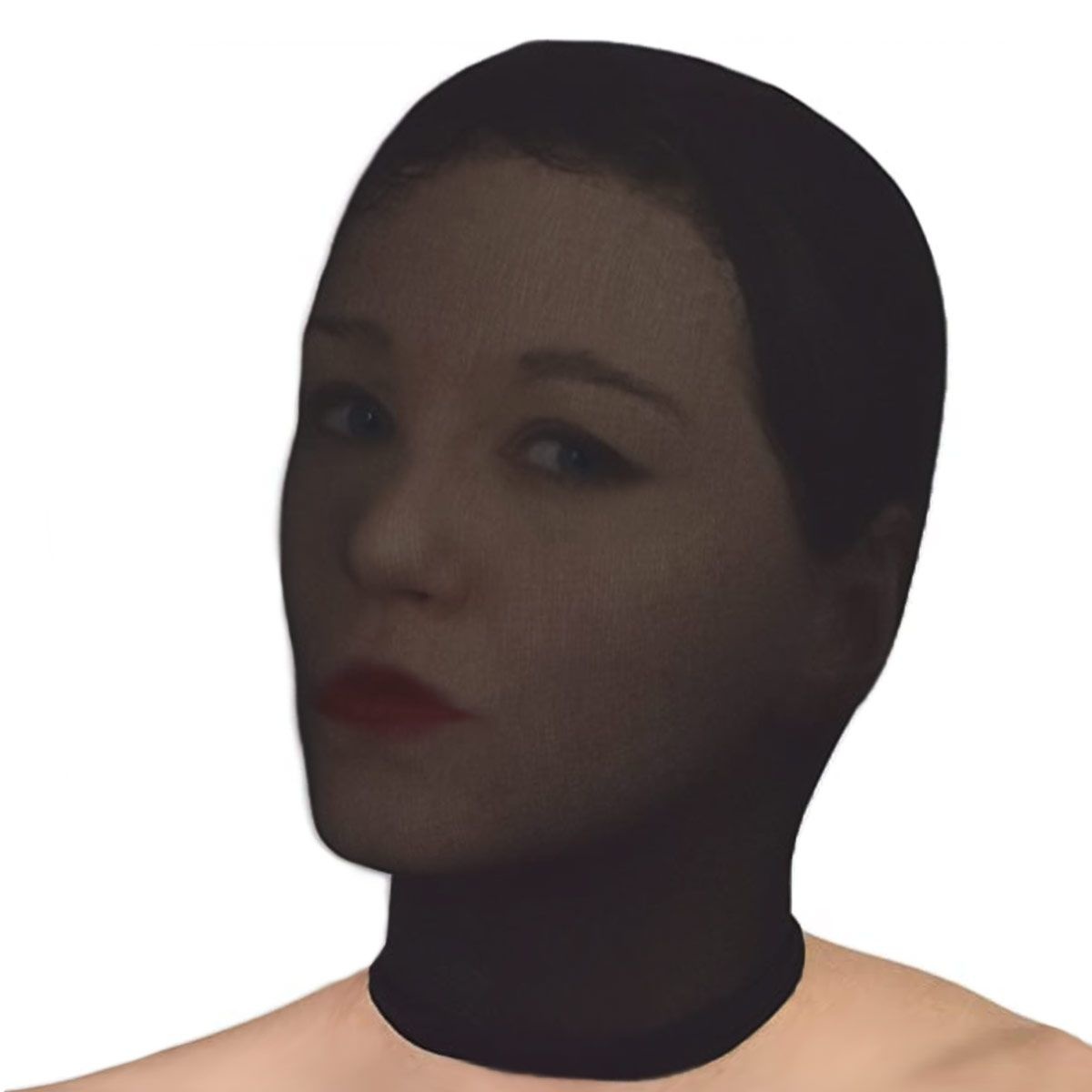 Zwart Hoofdkousenmasker Kant | Comfortabel & BDSM Geschikt