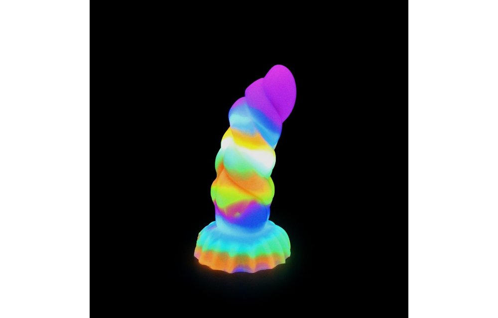 Monstar Fantasy Swirl Glow Dildo 17 cm – Glow in the Dark
